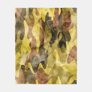 Abstrakte Aquarell: Tarnung Tie Dye Fleecedecke