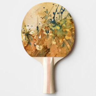 Abstrakte Aquarell- und alte Hintergrundgestaltung Tischtennis Schläger