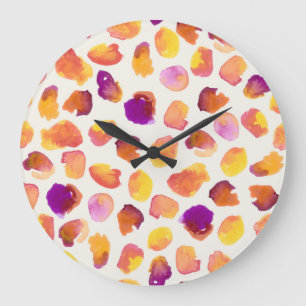 Abstrakte Aquarell-Vintage-Nahtlos-Illustration Große Wanduhr