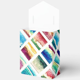 Abstrakte Aquarell-Wolken-Quadrat-Malerei Geschenkschachtel