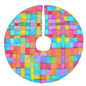 Abstrakte Aquarellbahn mit Aussicht Leinenimitat Weihnachtsbaumdecke (Vorderseite)