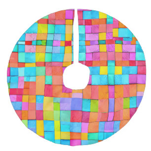 Abstrakte Aquarellbahn mit Aussicht Leinenimitat Weihnachtsbaumdecke