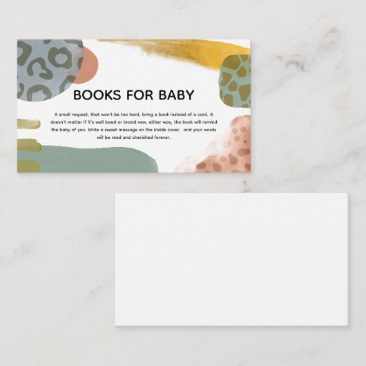 Abstrakte Aquarellbilder für Tiere Begleitkarte (Vorne/Hinten)