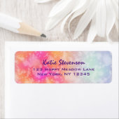 Abstrakte Aquarellbilder in Rosa und Orange (Insitu)