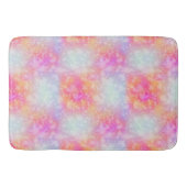 Abstrakte Aquarellbilder in Rosa und Orange Badematte (Vorderseite)