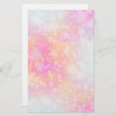 Abstrakte Aquarellbilder in Rosa und Orange Briefpapier (Vorne/Hinten)