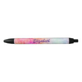 Abstrakte Aquarellbilder in Rosa und Orange Kugelschreiber (Vorderseite)