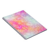 Abstrakte Aquarellbilder in Rosa und Orange Notizblock (Rechte Seite)