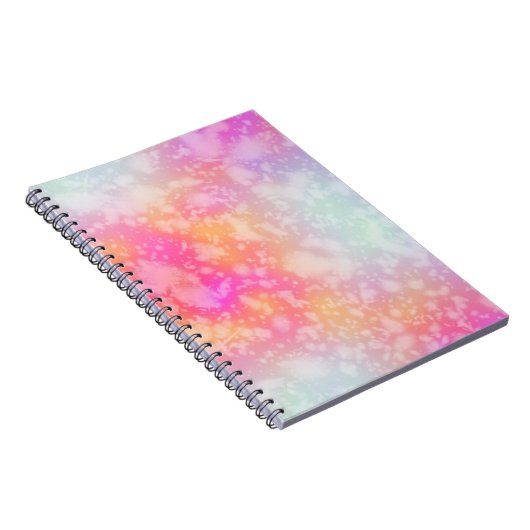 Abstrakte Aquarellbilder in Rosa und Orange Notizblock (Rechte Seite)