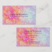 Abstrakte Aquarellbilder in Rosa und Orange Visitenkarte (Vorne/Hinten)