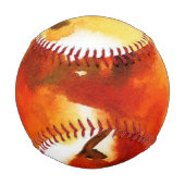 Abstrakte Aquarellbilder mit Blumen 2 Baseball (Rückseite)