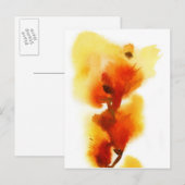 Abstrakte Aquarellbilder mit Blumen 2 Postkarte (Vorne/Hinten)