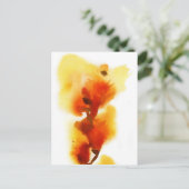 Abstrakte Aquarellbilder mit Blumen 2 Postkarte (Stehend Vorderseite)
