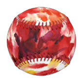 Abstrakte Aquarellbilder mit Blumen 5 Baseball (Rückseite)