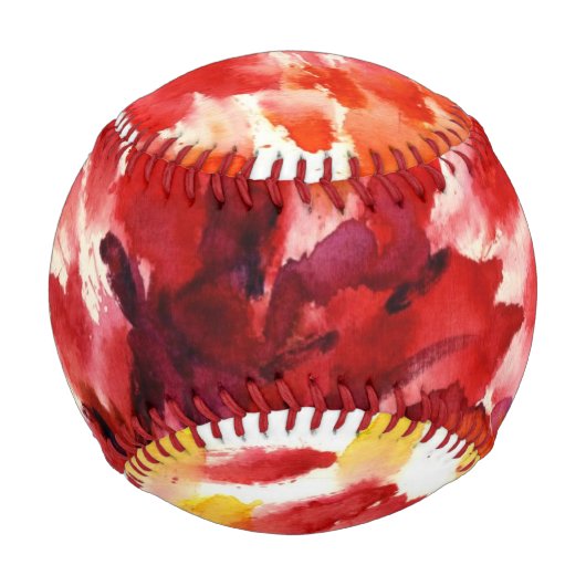 Abstrakte Aquarellbilder mit Blumen 5 Baseball (Vorderseite)