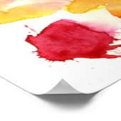 Abstrakte Aquarellbilder mit Blumen 5 Poster (Ecke)