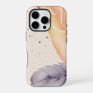 Abstrakte Aquarellbilder mit Flora und Fauna iPhone 16 Pro Hülle