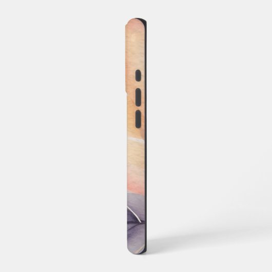 Abstrakte Aquarellbilder mit Flora und Fauna iPhone Hülle (Linke Seite)