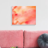Abstrakte Aquarellbilder - Orange Leinwanddruck (Insitu (Wohnzimmer))