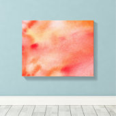 Abstrakte Aquarellbilder - Orange Leinwanddruck (Insitu (Holzboden))