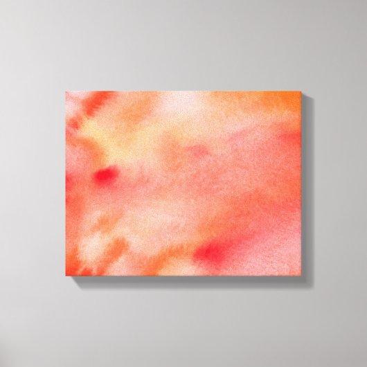 Abstrakte Aquarellbilder - Orange Leinwanddruck (Vorderseite)