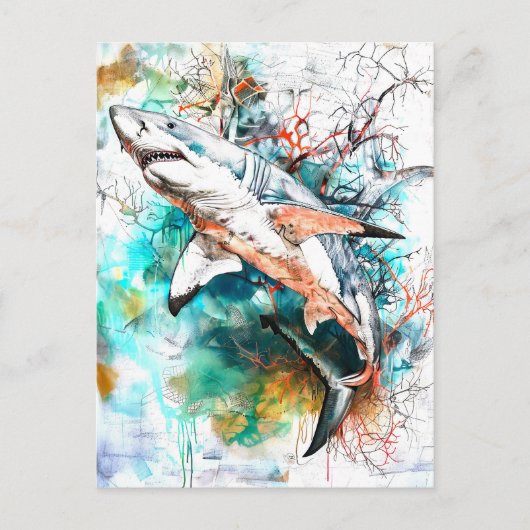 Abstrakte Aquarellbilder Postkarte (Vorderseite)