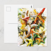 Abstrakte Aquarellbilder Postkarte (Vorne/Hinten)