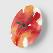 Abstrakte Aquarellbilder Runde Wanduhr (Winkel)