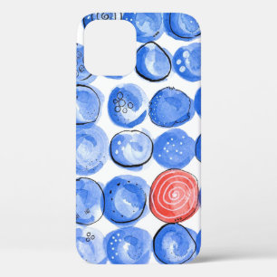 Abstrakte Aquarellblau-Punkte Case-Mate iPhone Hülle
