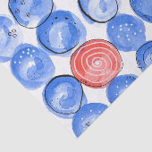 Abstrakte Aquarellblau-Punkte Seidenpapier (Ausschnitt)