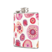 Abstrakte Aquarellblume Flachmann (Links)