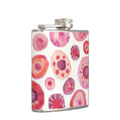 Abstrakte Aquarellblume Flachmann (Rechts)