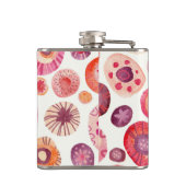 Abstrakte Aquarellblume Flachmann (Rückseite)