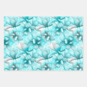 Abstrakte Aquarellblumen Geschenkpapier Set (Vorderseite)