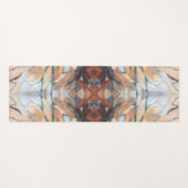 Abstrakte Aquarellbraun, beige Creme, grau Yogamatte (Vorderseite (Horizontal))