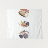 Abstrakte Aquarellelemente Wandteppich (Vorderseite (Horizontal))