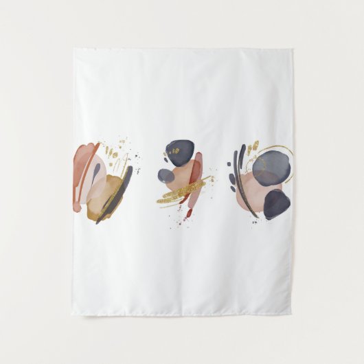 Abstrakte Aquarellelemente Wandteppich (Vorderseite)