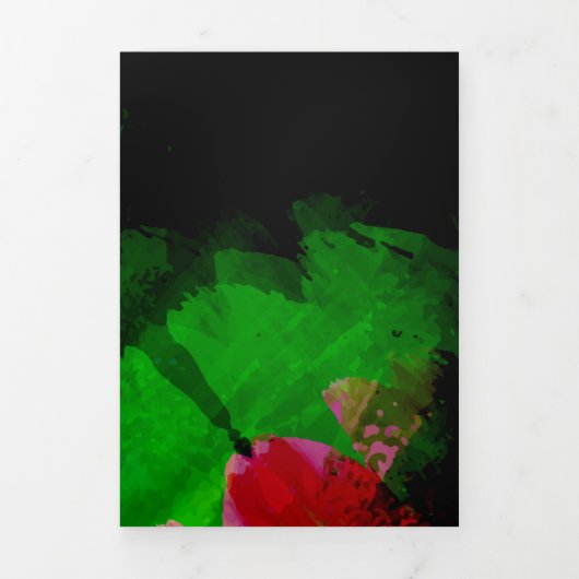 Abstrakte Aquarellfarbe 2 Dreifach Gefaltete Urlaubskarte (Cover)