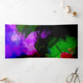 Abstrakte Aquarellfarbe 2 Dreifach Gefaltete Urlaubskarte (Innenseite)