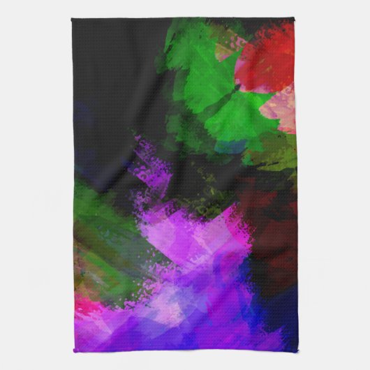 Abstrakte Aquarellfarbe 2 Geschirrtuch (Vertikal)