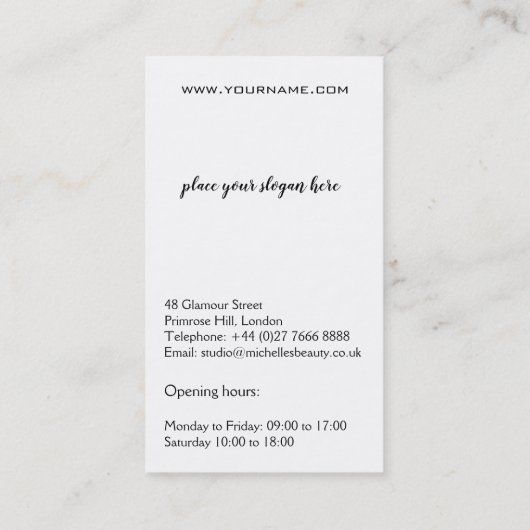 Abstrakte Aquarellfarbe aquamariner Pinselstrich Visitenkarte (Rückseite)