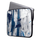 Abstrakte Aquarellfarbe auf Papier. Farbige Kunstt Laptopschutzhülle (Vorderseite Links)
