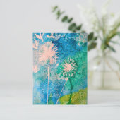 Abstrakte Aquarellfarbe des Kronleuchters Postkarte (Stehend Vorderseite)