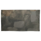 Abstrakte Aquarellfarbe Farbe Dunkelgrau braun Kissenbezug (Vorderseite-Links)