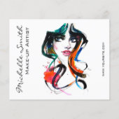 Abstrakte Aquarellfarbe farbige Frauenschminke Fly Flyer (Vorne)