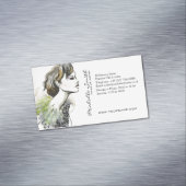 Abstrakte Aquarellfarbe farbige Frauenschminke Magnetische Visitenkarte (Beispiel)