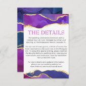 Abstrakte Aquarellfarbe Fuchsia Pink Lila Gold E Begleitkarte (Vorne/Hinten)