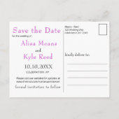 Abstrakte Aquarellfarbe Fuchsia Rosa Aquamarines G Ankündigungspostkarte (Rückseite)