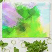 Abstrakte Aquarellfarbe Geschirrtuch (Gefaltet)