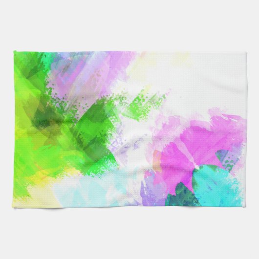 Abstrakte Aquarellfarbe Geschirrtuch (Horizontal)